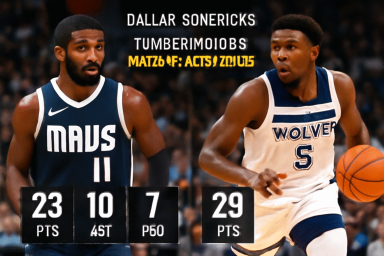 Dallas Mavericks vs Timberwolves Match Player Stats