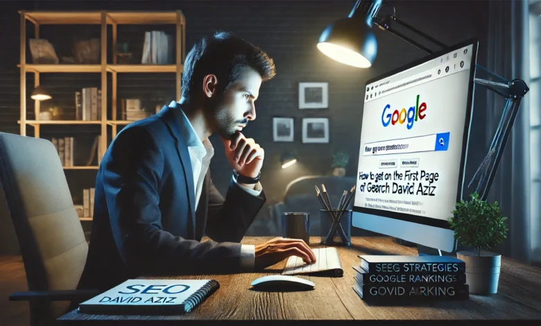 How to Get on the First Page of Google Search David Aziz