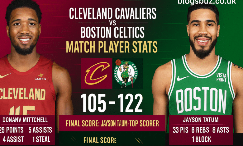 Cleveland Cavaliers vs Boston Celtics Match Player Stats