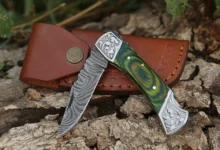 Damascus Pocket Knife