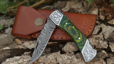 Damascus Pocket Knife
