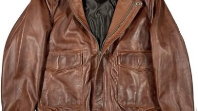 Brown Leather Aviator Jacket