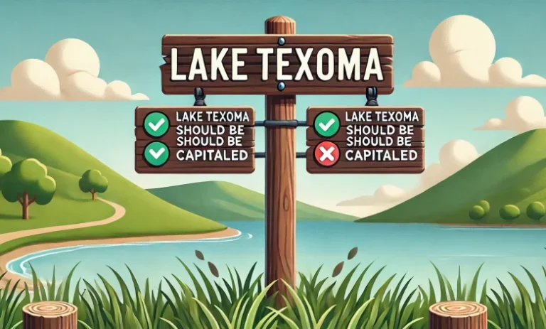 Lake Texoma Should Be Capitalized